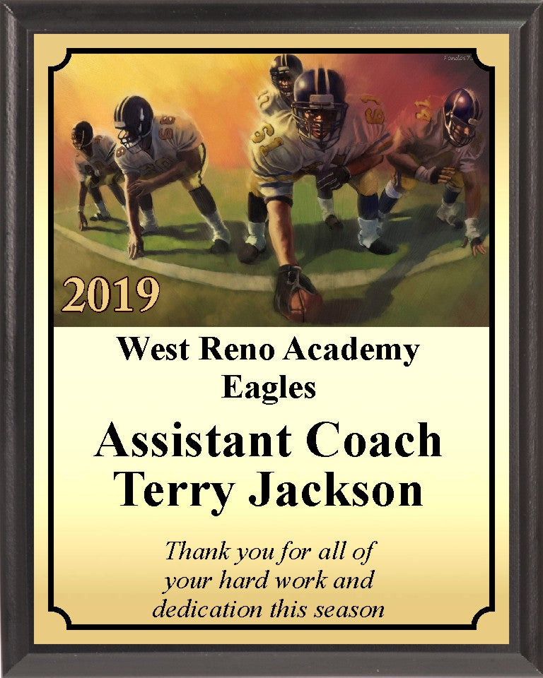 Ready to Rumble Football Plaque