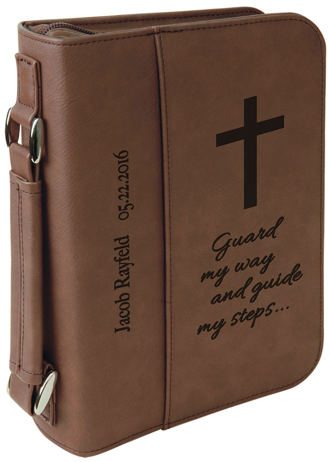 Dark Brown Leatherette Book/Bible Cover