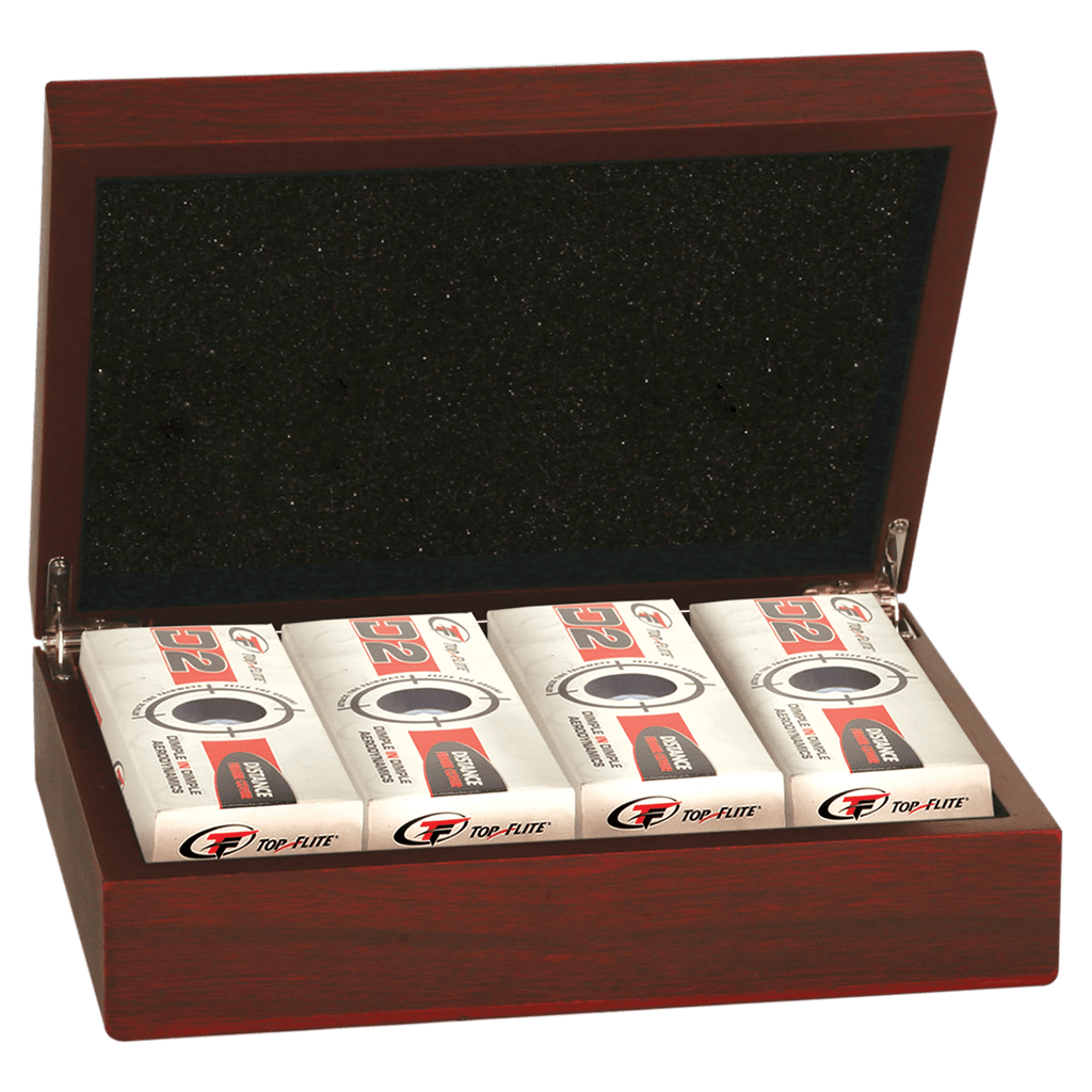 Rosewood Finish Golf Ball Box
