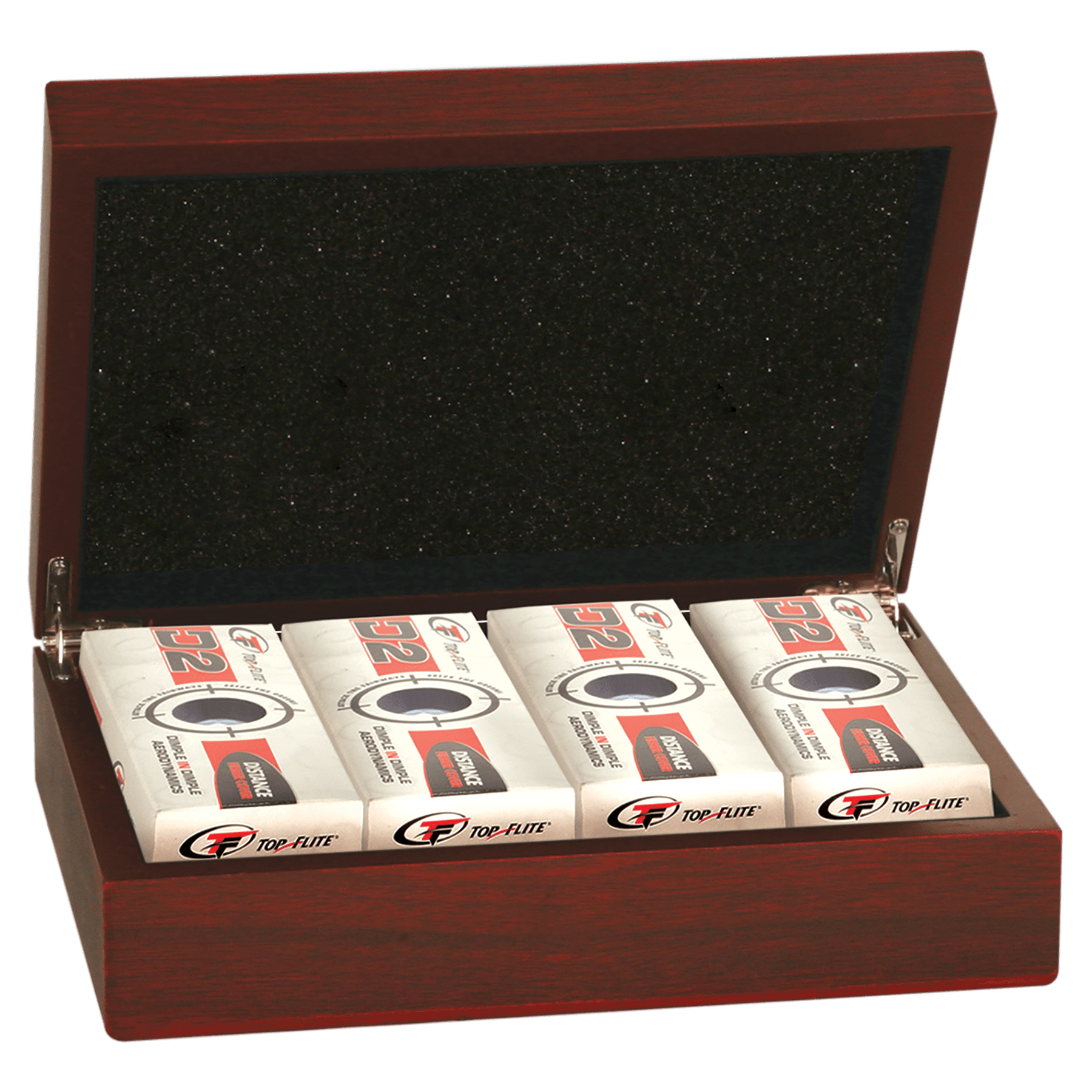 Rosewood Finish Golf Ball Box