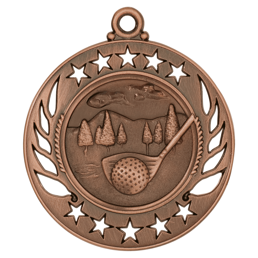Antique Bronze 2 1/4" Golf Galaxy Medal