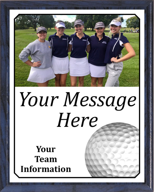 Economy Heat Transfer Team Photo Plaque, Golf
