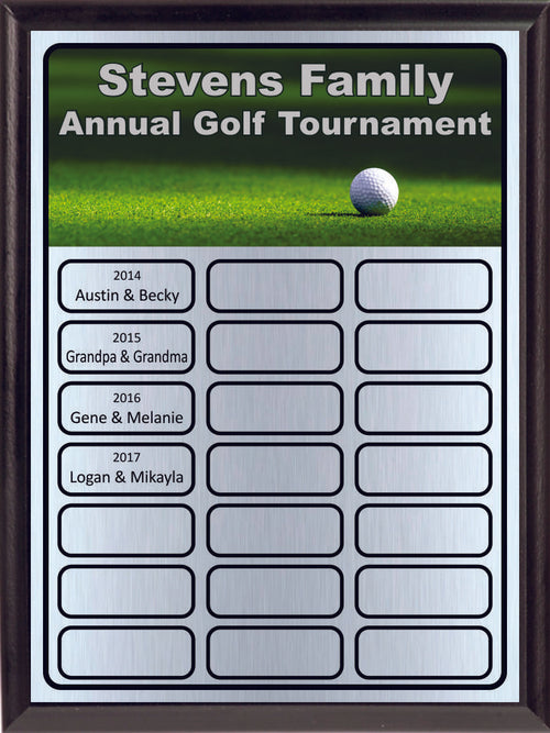 Golf Theme Full-Color Perpetual Plaque