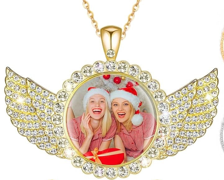 Photo Necklace - Angel Wings