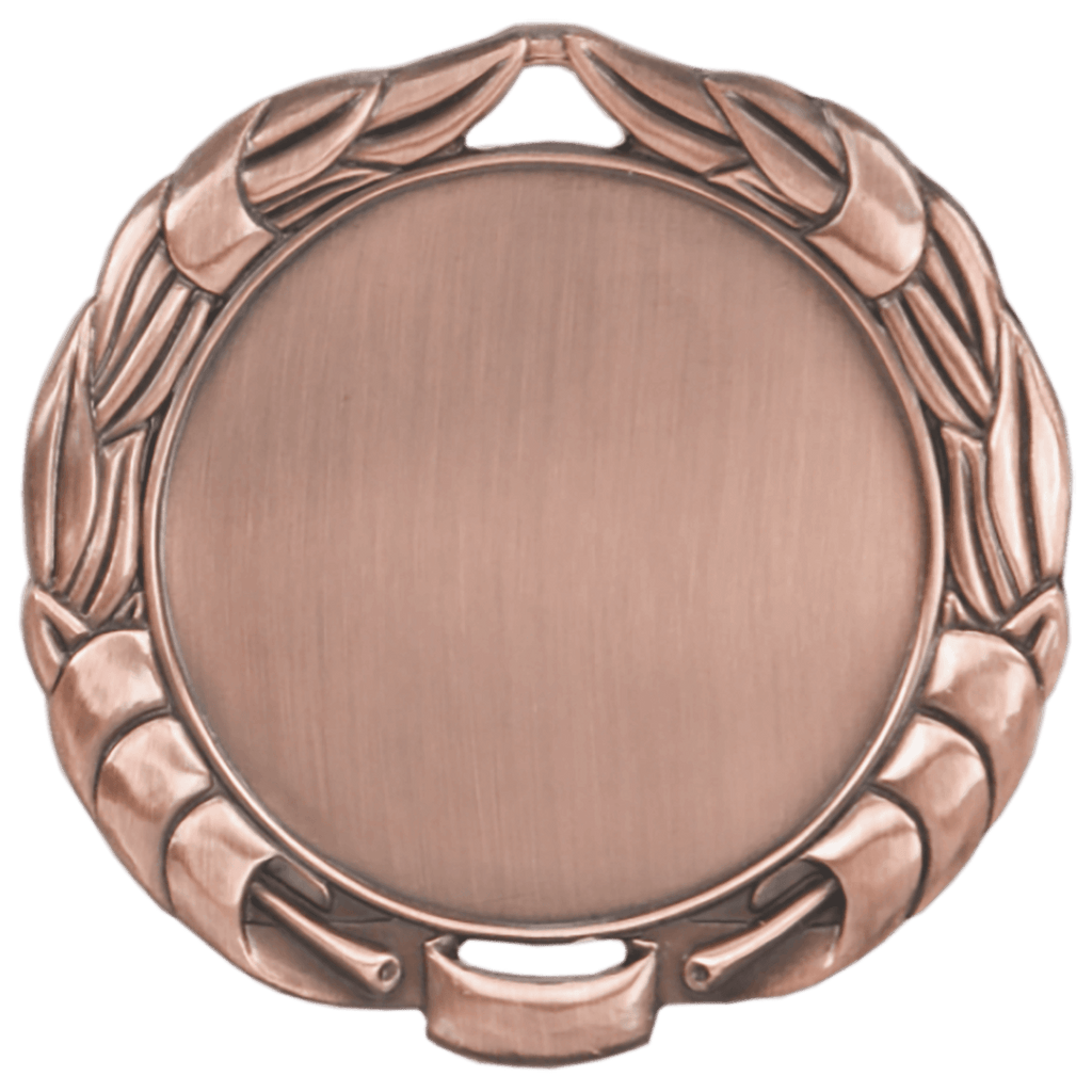 Antique Bronze 2 3/4" Wreath 2" Insert Holder Medal (double sided)
