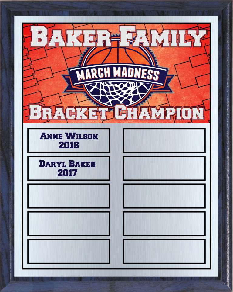 Basketball Theme Full-Color Perpetual Plaque