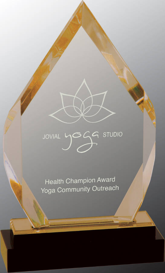 Gold Fusion Diamond Impress Acrylic Award, 8"