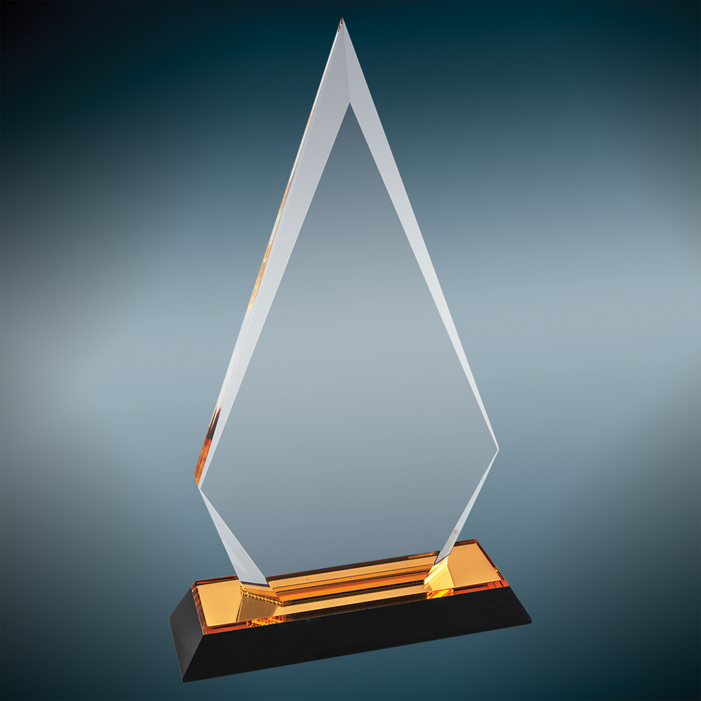 Gold Arrow Point Impress Acrylic Award, 9"