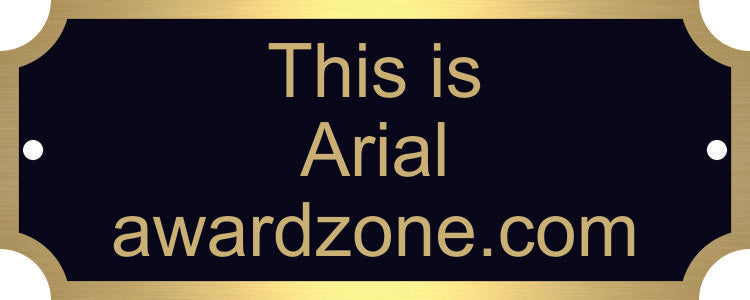 1" x 2 1/2" Black Brass Plate with Gold Border, Engraved
