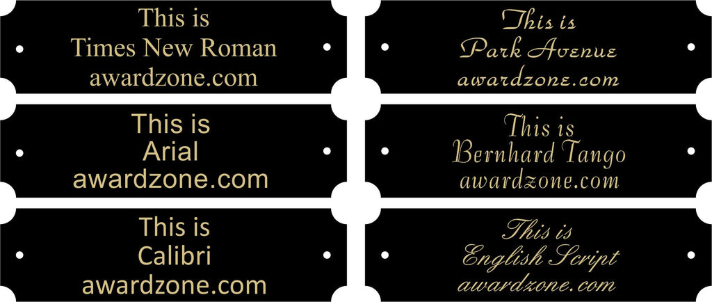 1" x 3 1/4" Black Brass Plate, Engraved