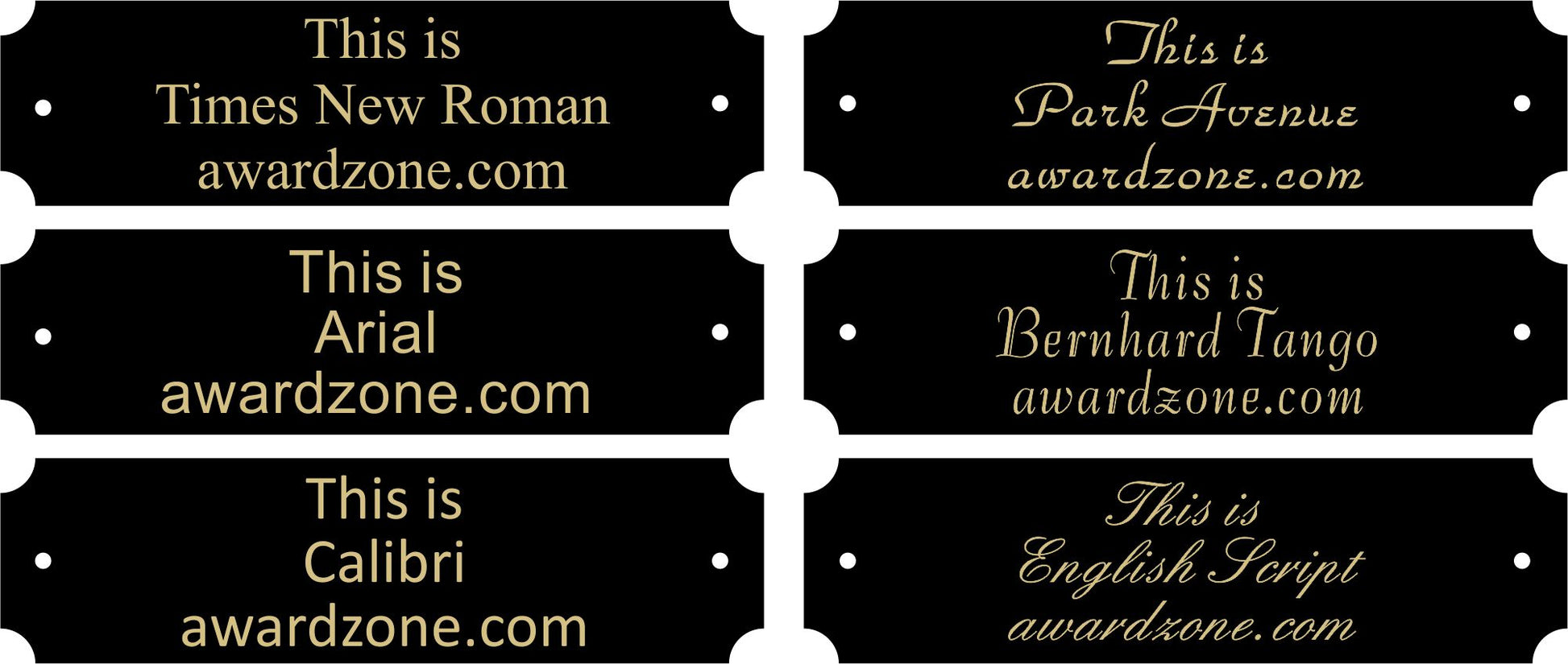 1" x 3 1/4" Black Brass Plate, Engraved