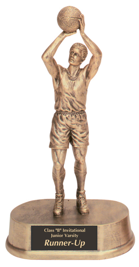 9 1/2 inch Antique Gold Male Basketball Resin