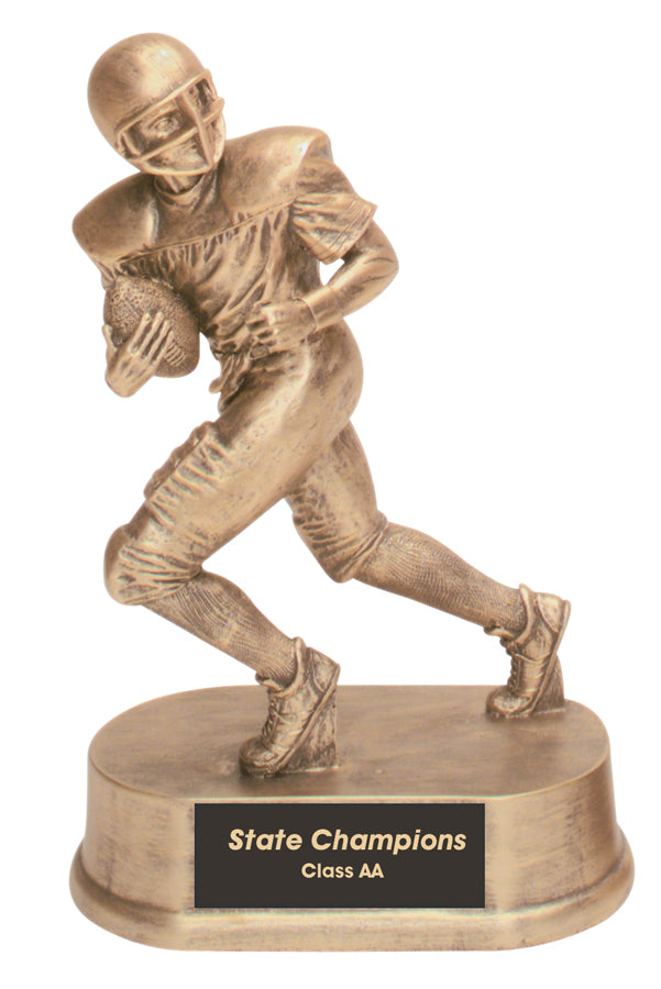 7 3/4 inch Antique Gold Football Resin
