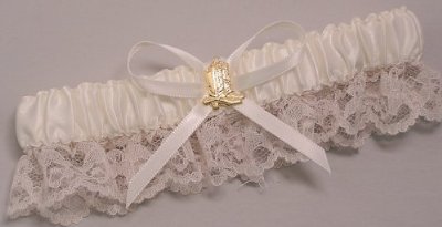 Gold Boot Garter, Ivory
