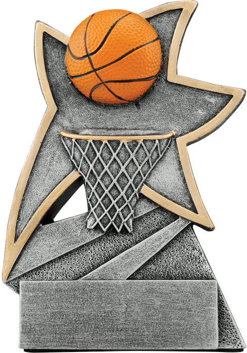 5 1/2 inch Basketball Jazz Star Resin