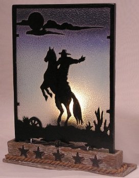Cowboy Silhouette Votive Holder