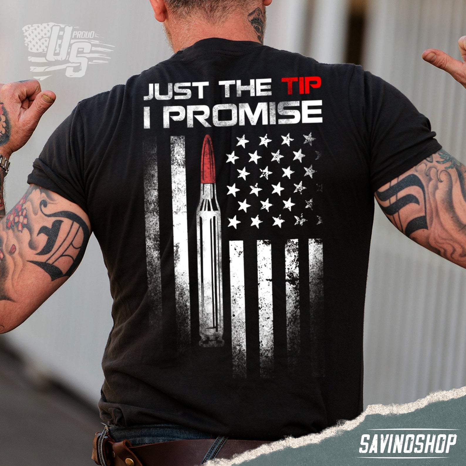 "Just The Tip, I Promise" T-Shirt (Red Tip)