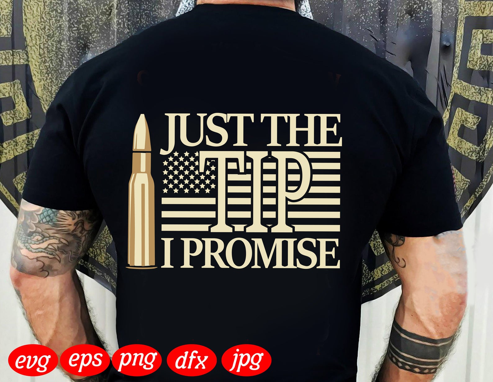"Just The Tip, I Promise" T-Shirt (Flag)