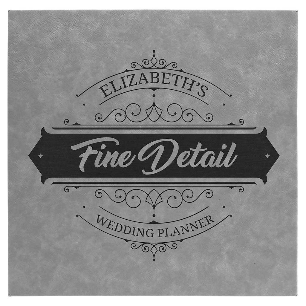 Gray 14" x 14" Laserable Leatherette Wall Decor with Sawtooth Hanger