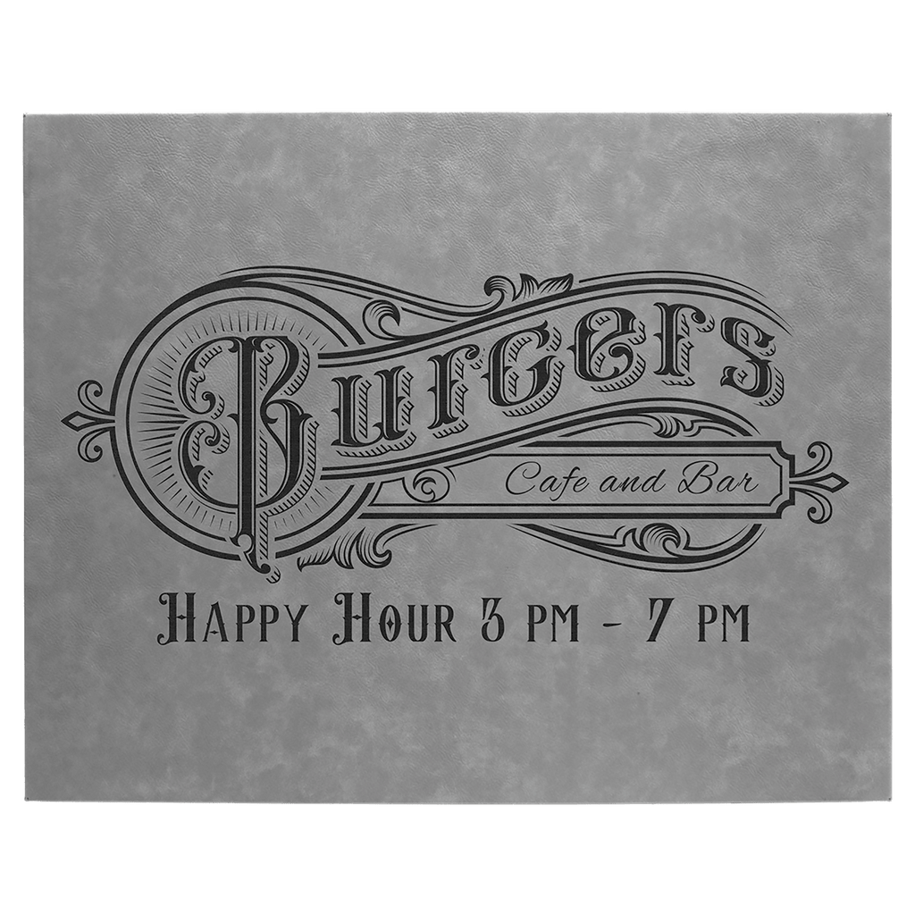 Gray 16" x 20" Laserable Leatherette Wall Decor with Sawtooth Hanger
