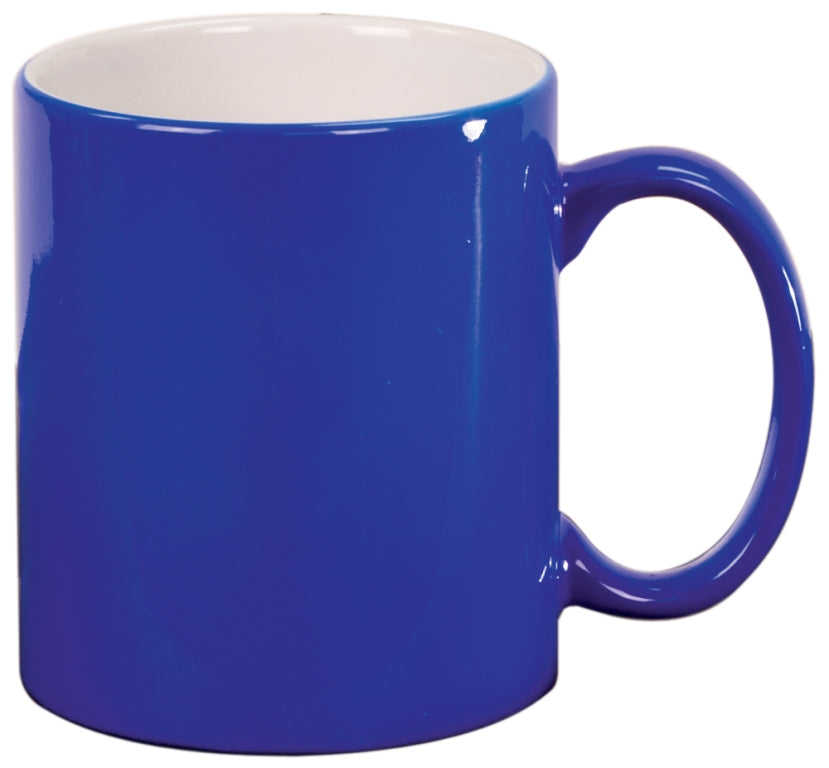 11 Oz Ceramic Mug with Contrasting Color Accent