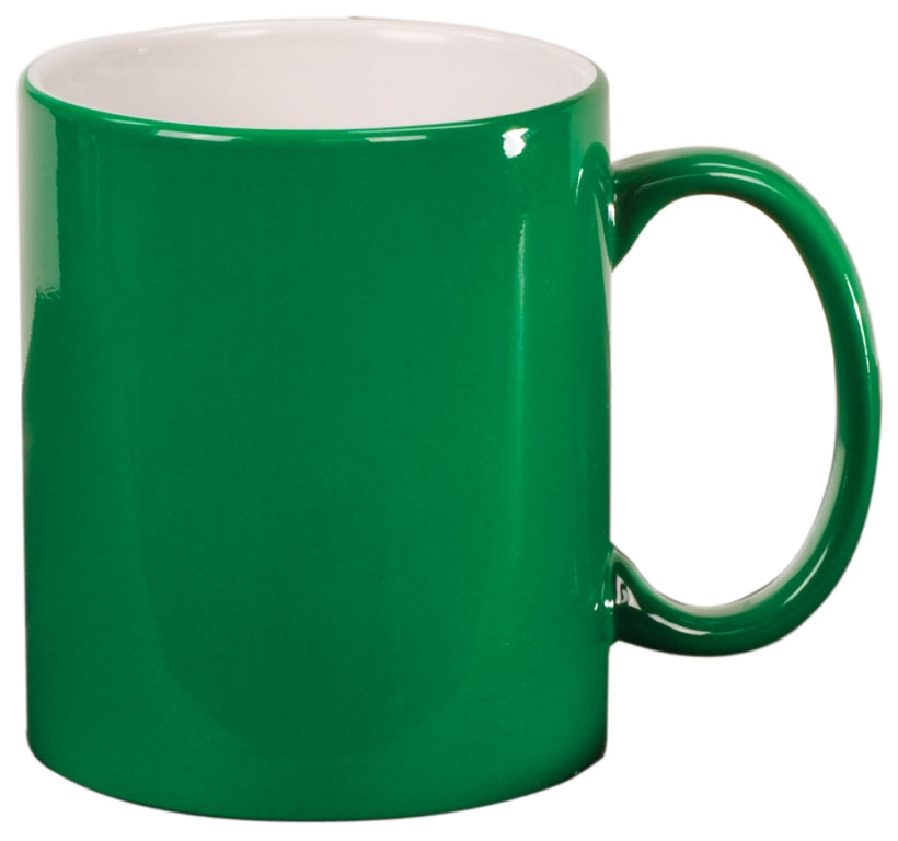 11 Oz Ceramic Mug with Contrasting Color Accent
