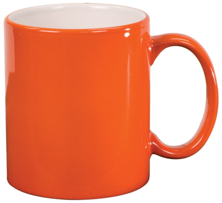 11 Oz Ceramic Mug with Contrasting Color Accent