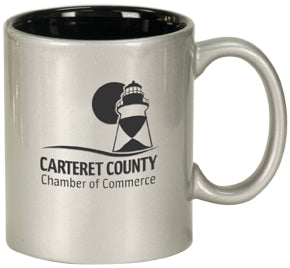 11 Oz Ceramic Mug with Contrasting Color Accent