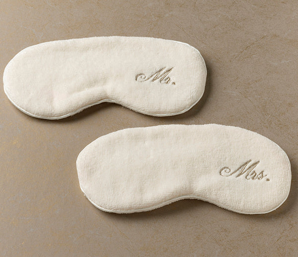 Ivory Mr. & Mrs. Eye Mask Set