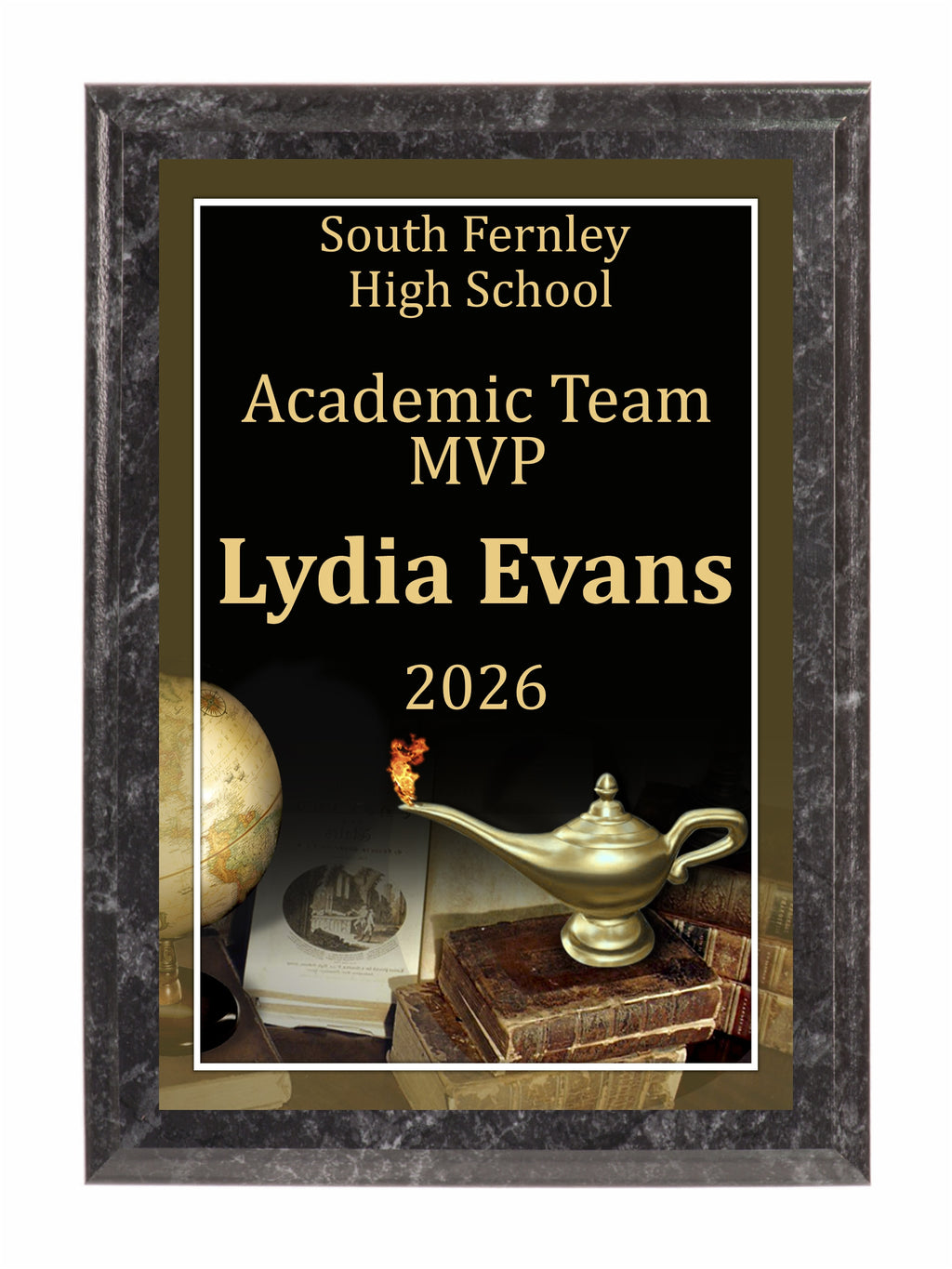 Lamp of Knowledge Academic Plaque