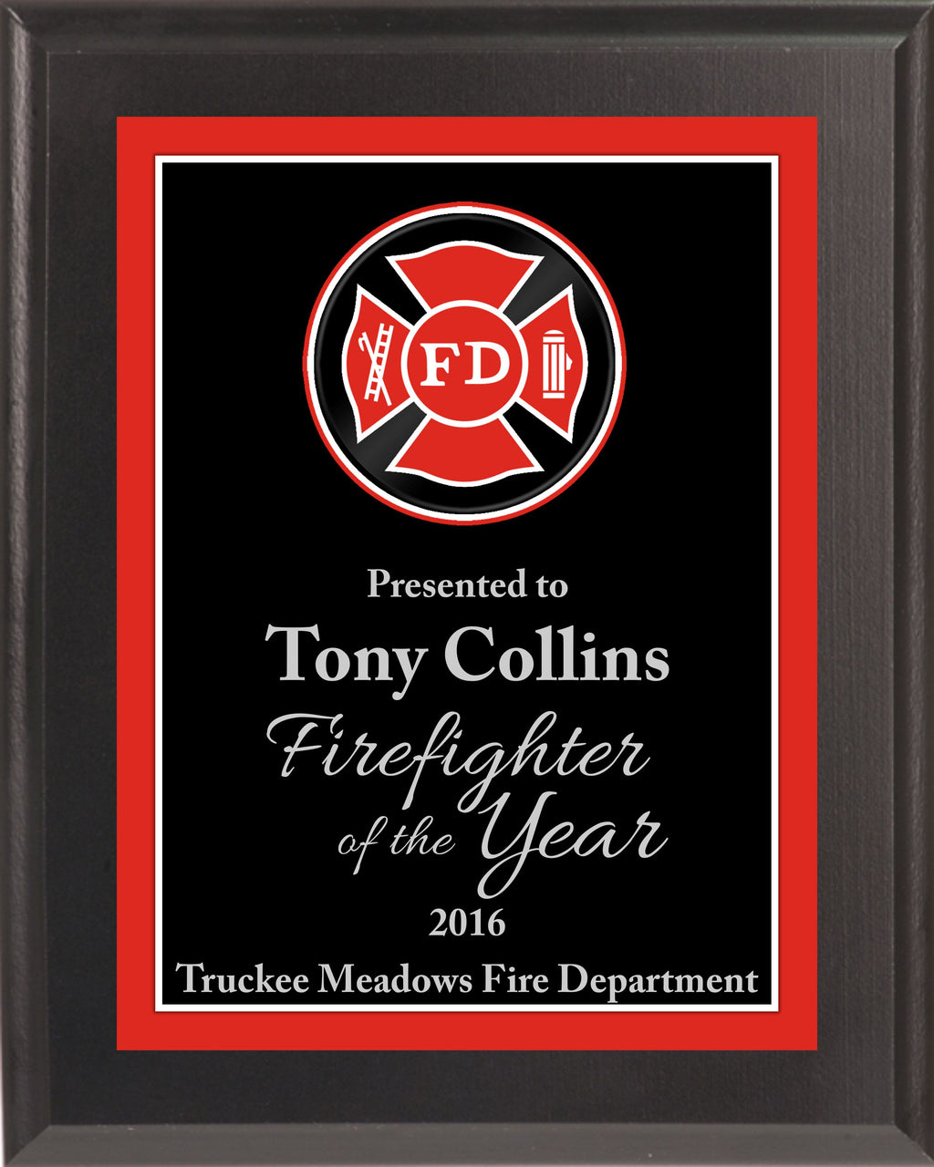 Economy Fire Department Plaque
