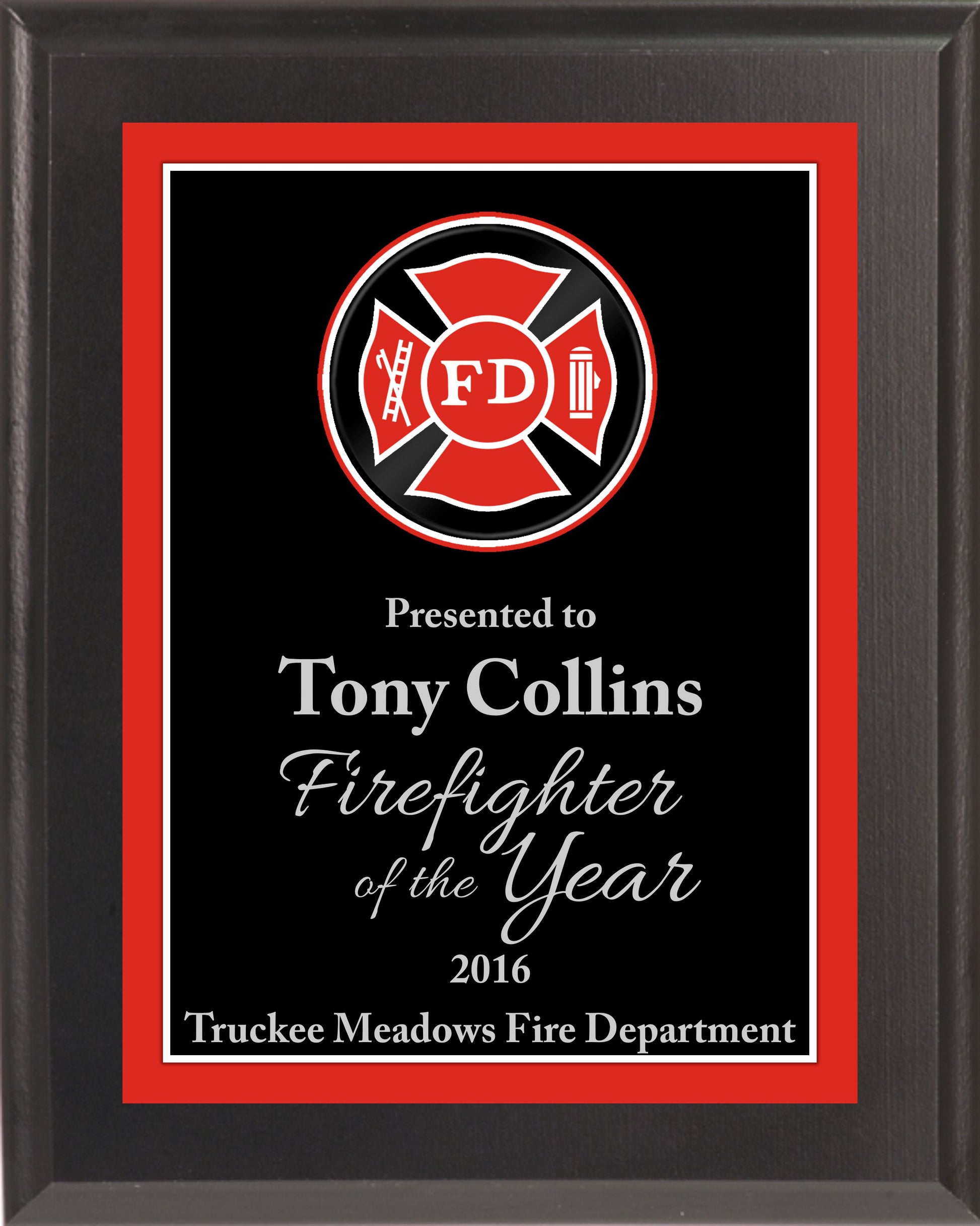 Economy Fire Department Plaque