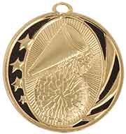 Cheerleading MidNite Star Medal with Neck Ribbon