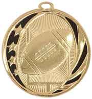 Football MidNite Star Medal with Neck Ribbon