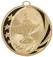 Lamp of Knowledge MidNite Star Medal with Neck Ribbon