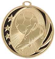 Soccer MidNite Star Medal with Neck Ribbon