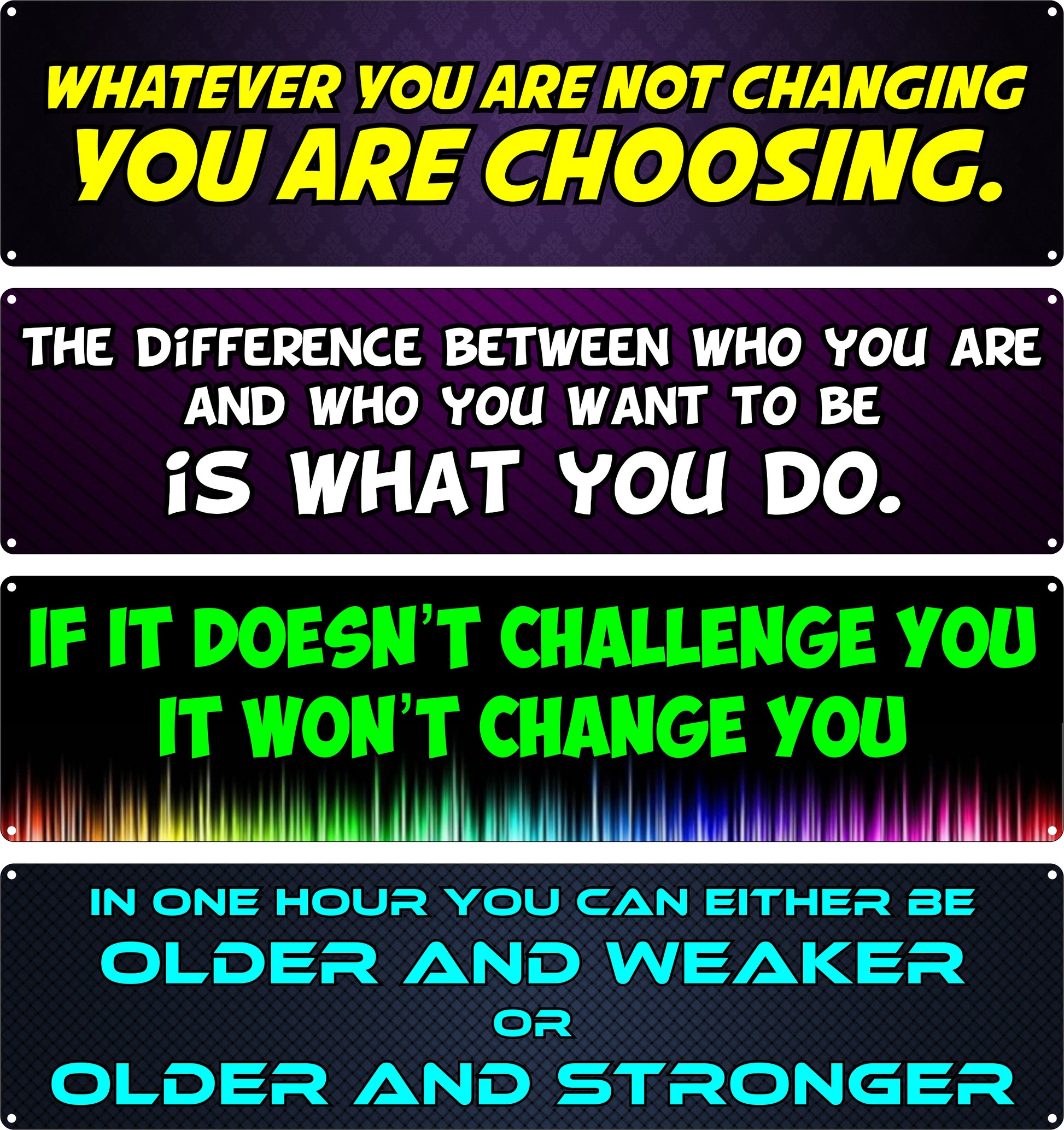 Motivational Signs for Exercise, Treadmill, Home Gym