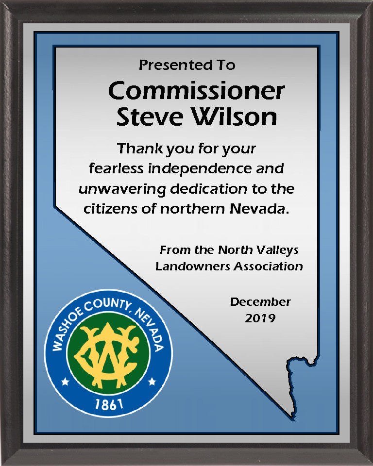 Heat Transfer Plaque, Silver Plate, Nevada Theme