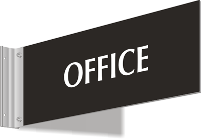 4" x 10" Corridor Sign with Engraved Plastic Insert