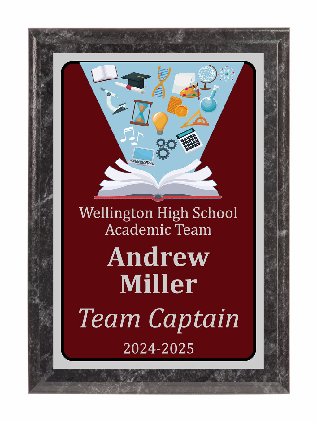 Open Book Academic Plaque