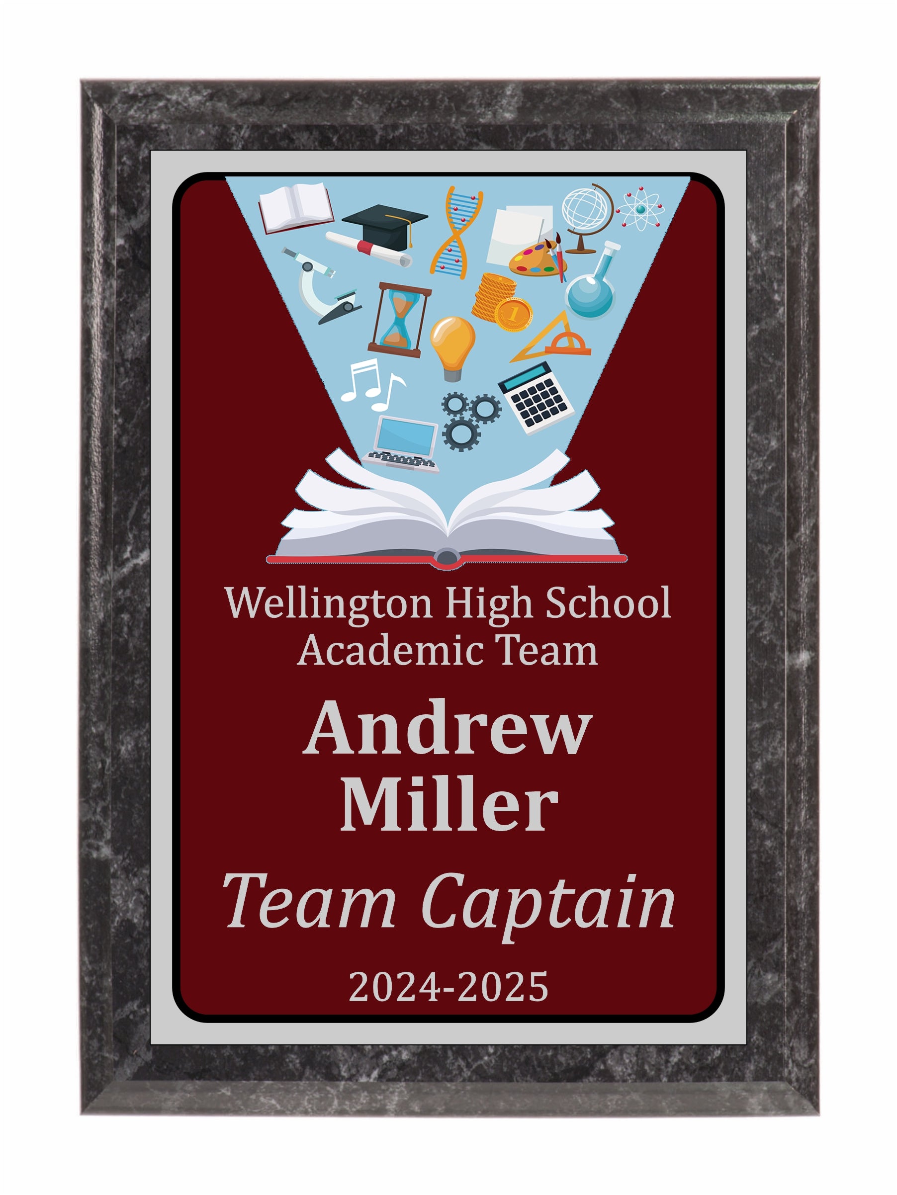 Open Book Academic Plaque