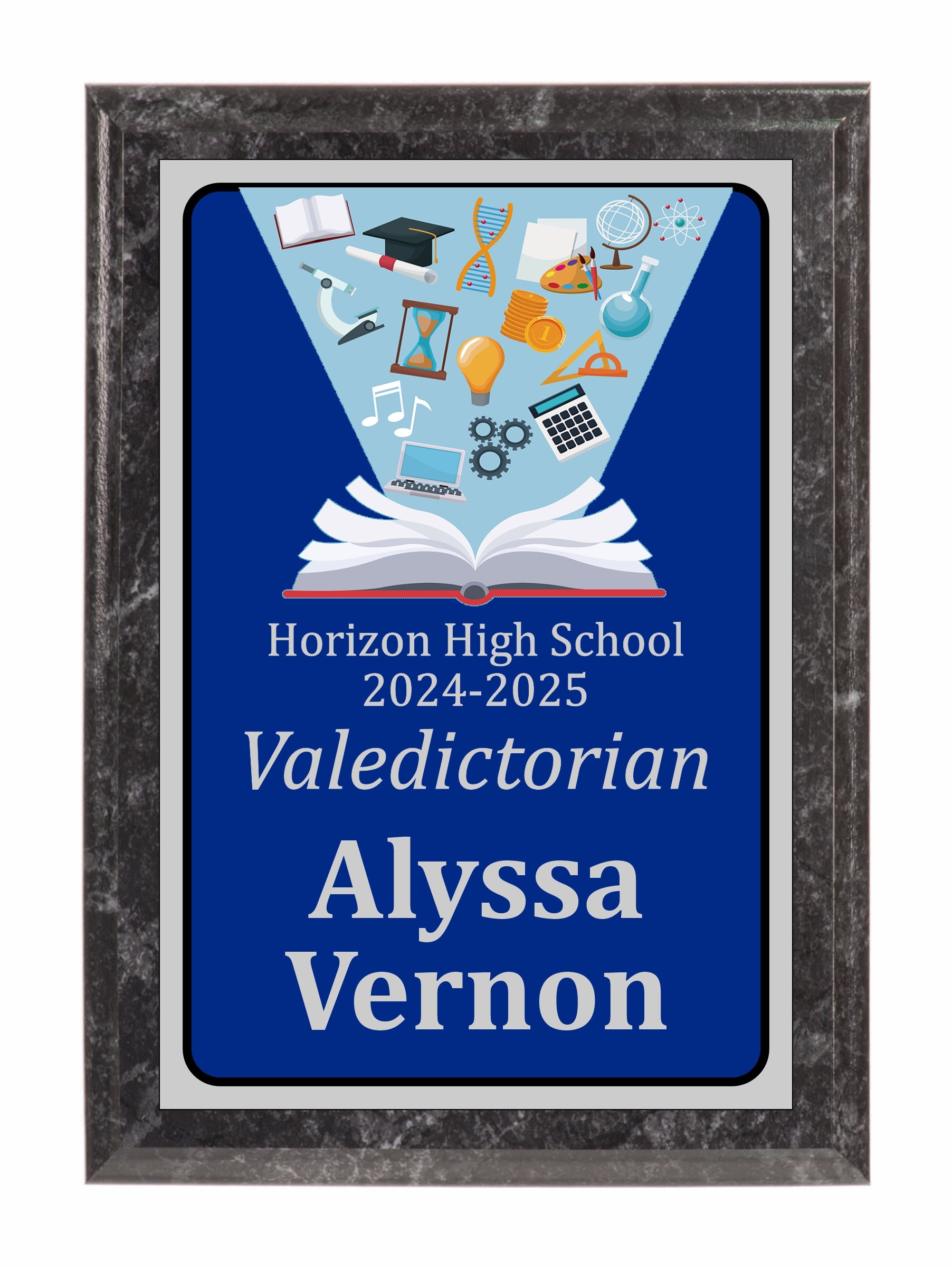 Open Book Academic Plaque