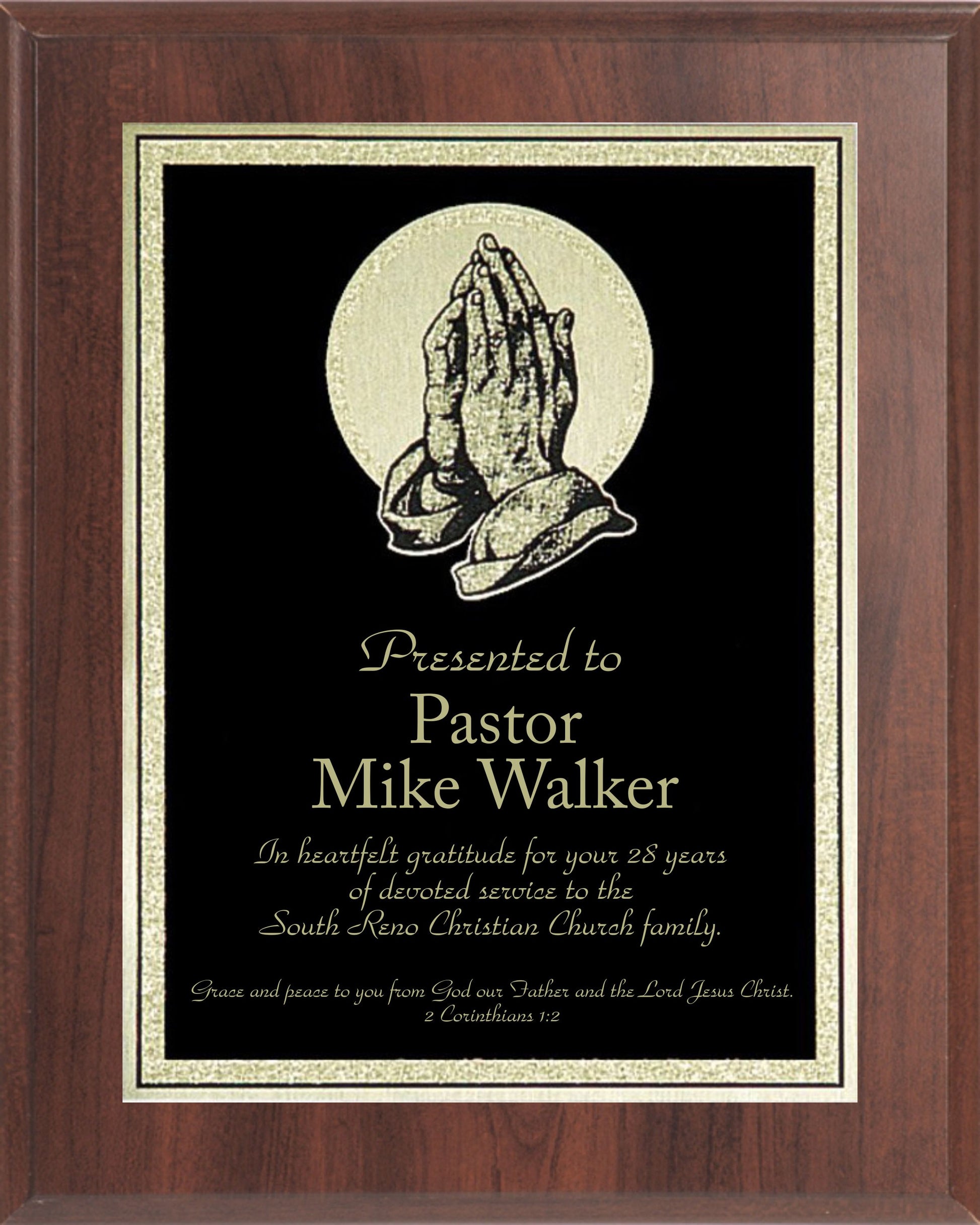 Economy Praying Hands Plaque