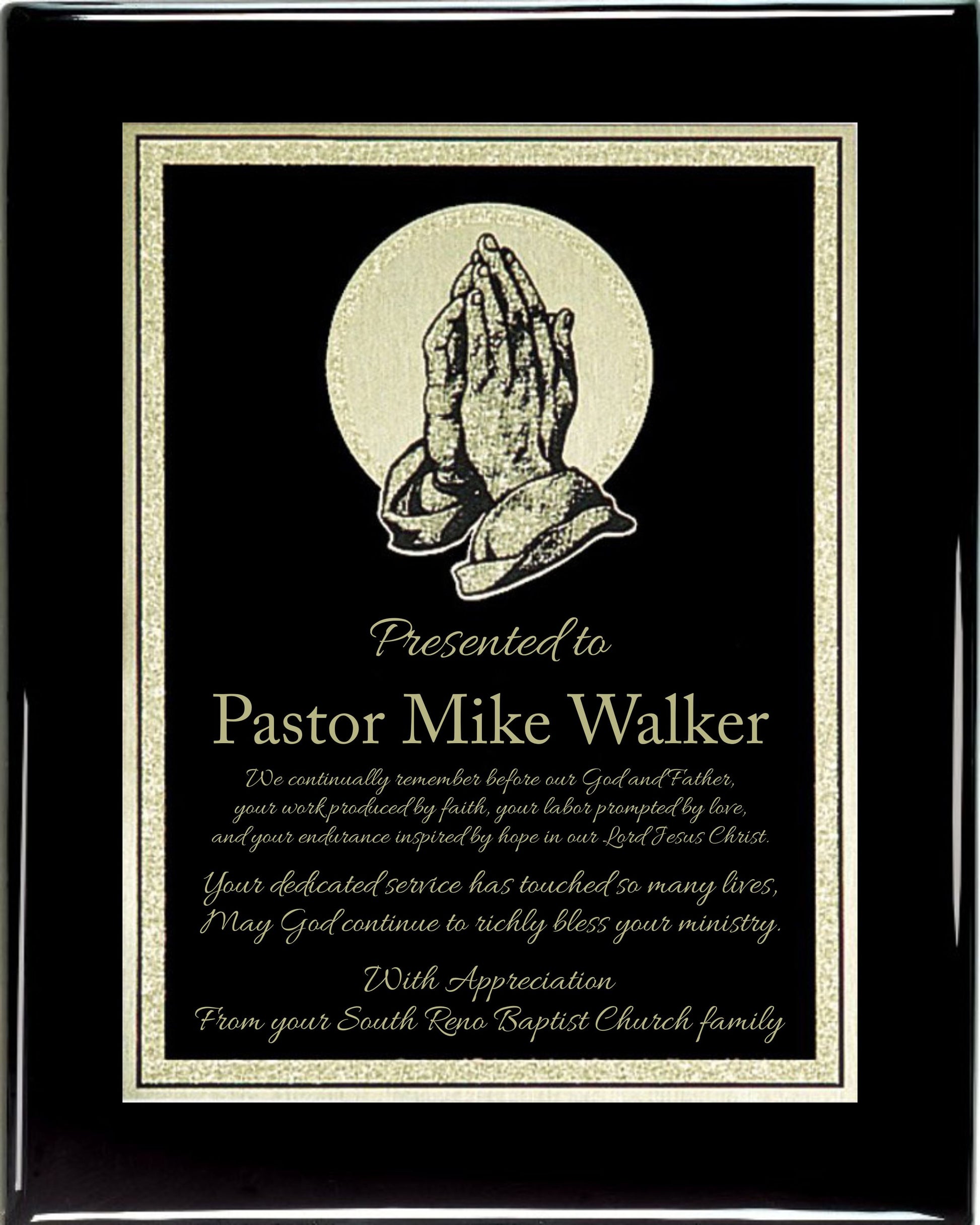 Premium Hardwood Praying Hands Plaque