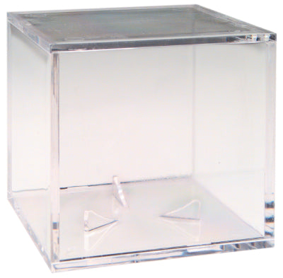 Clear Baseball BallQube Display Case with Grandstand Holder