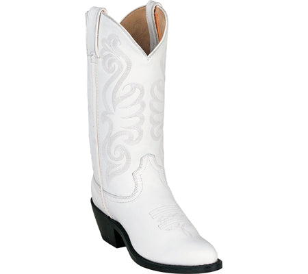 White Leather Cowboy Boots