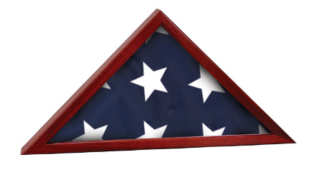 Rosewood Finish Flag Display Case for 3' x 5' flag