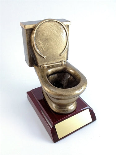 Rosewood-Antique Gold Toilet Loser Award