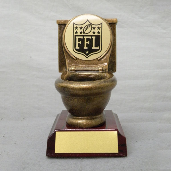 Rosewood-Antique Gold Toilet Loser Award