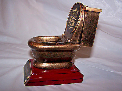 Rosewood-Antique Gold Toilet Loser Award